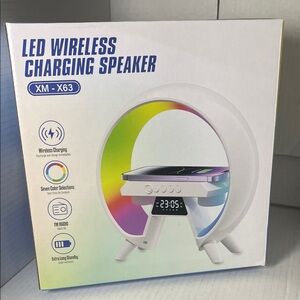 LED Wireless Charging Speaker with Color Display